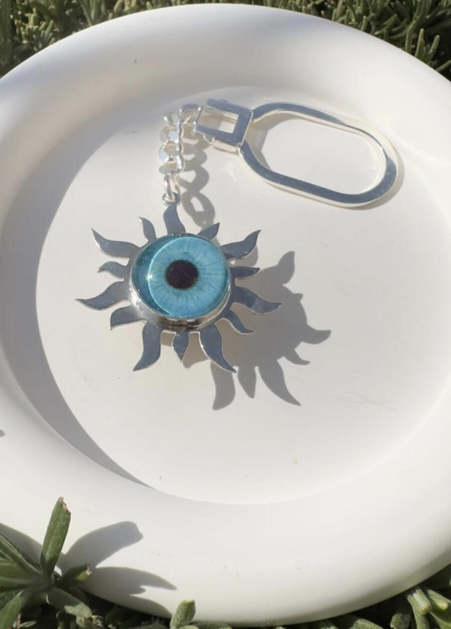 double face sun keychain